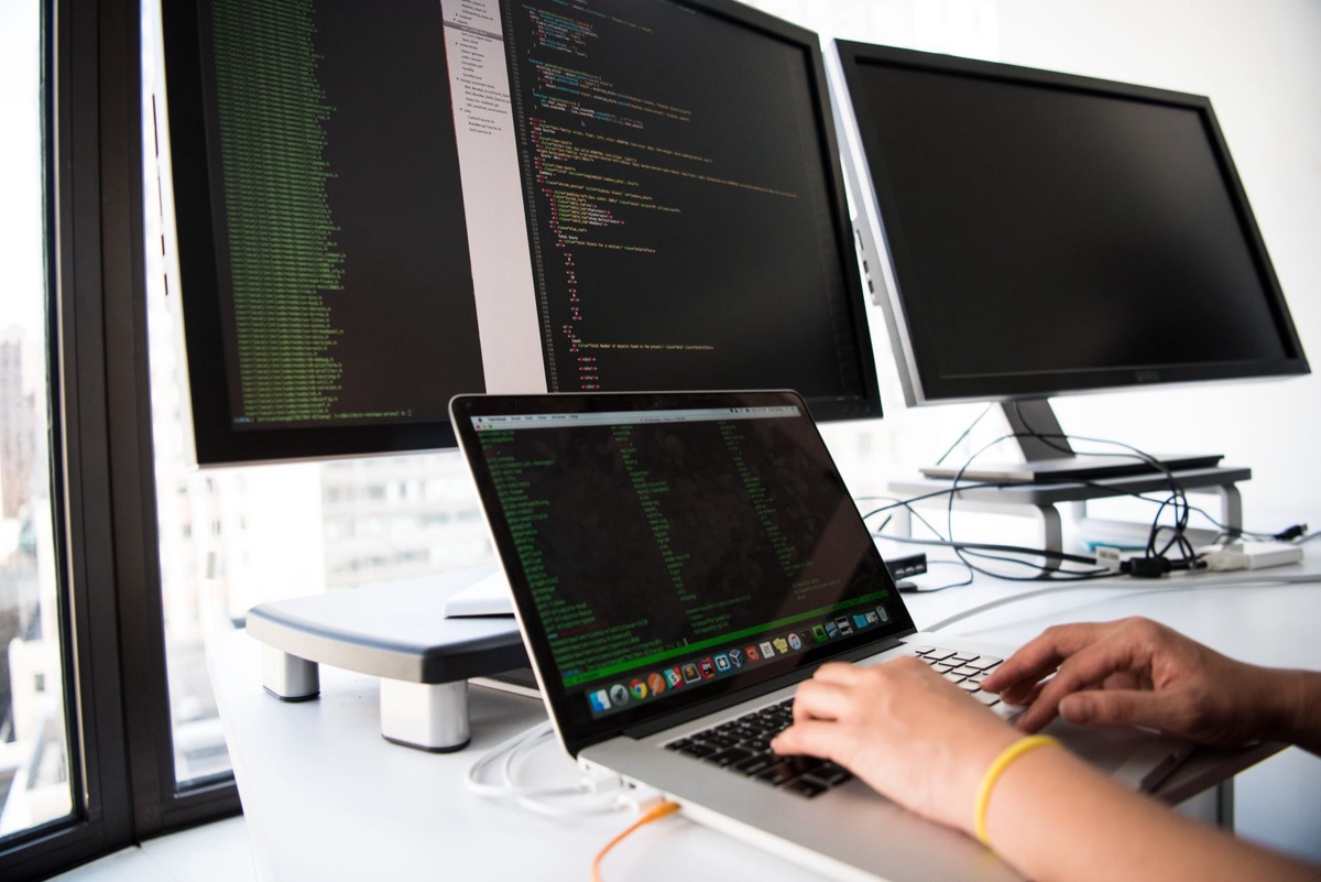 office workspace conveys multi-device task management and efficiency