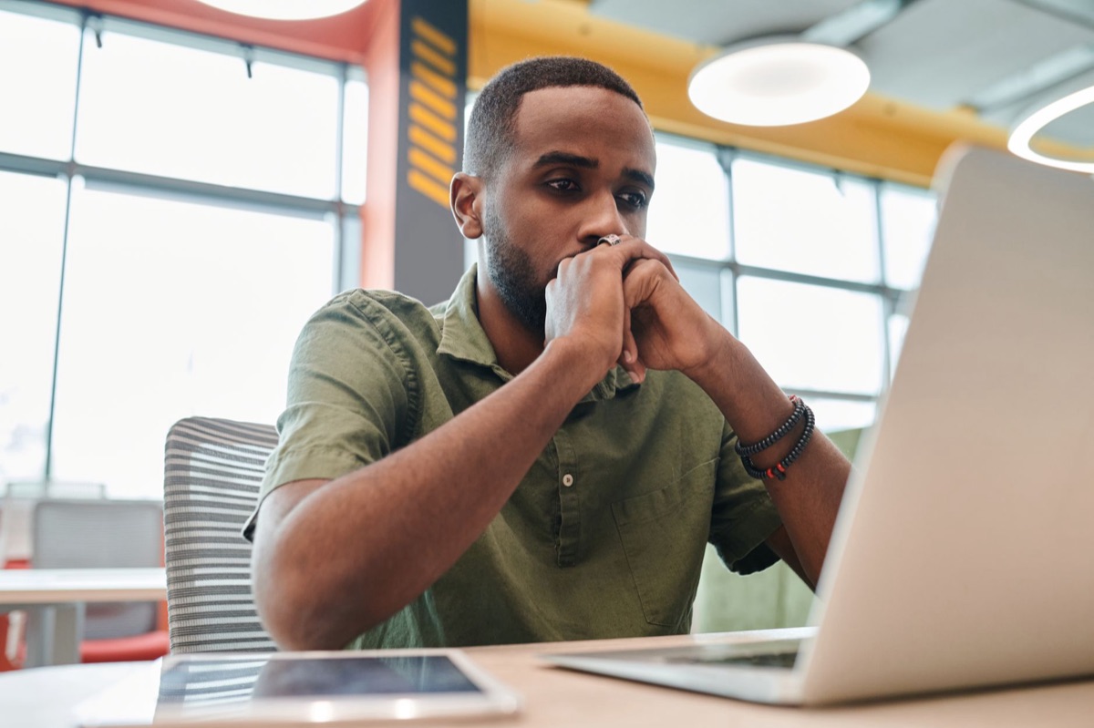 business owner viewing computer screen