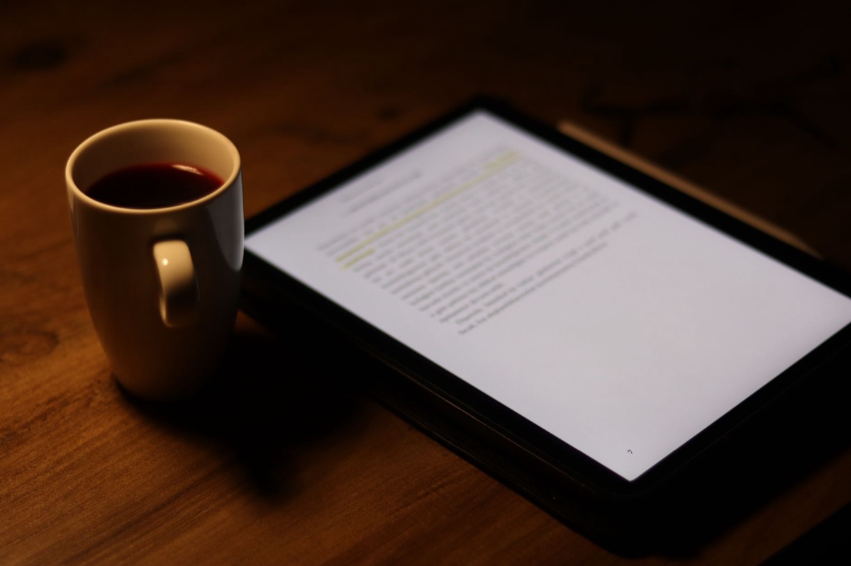 PDF file on digital tablet