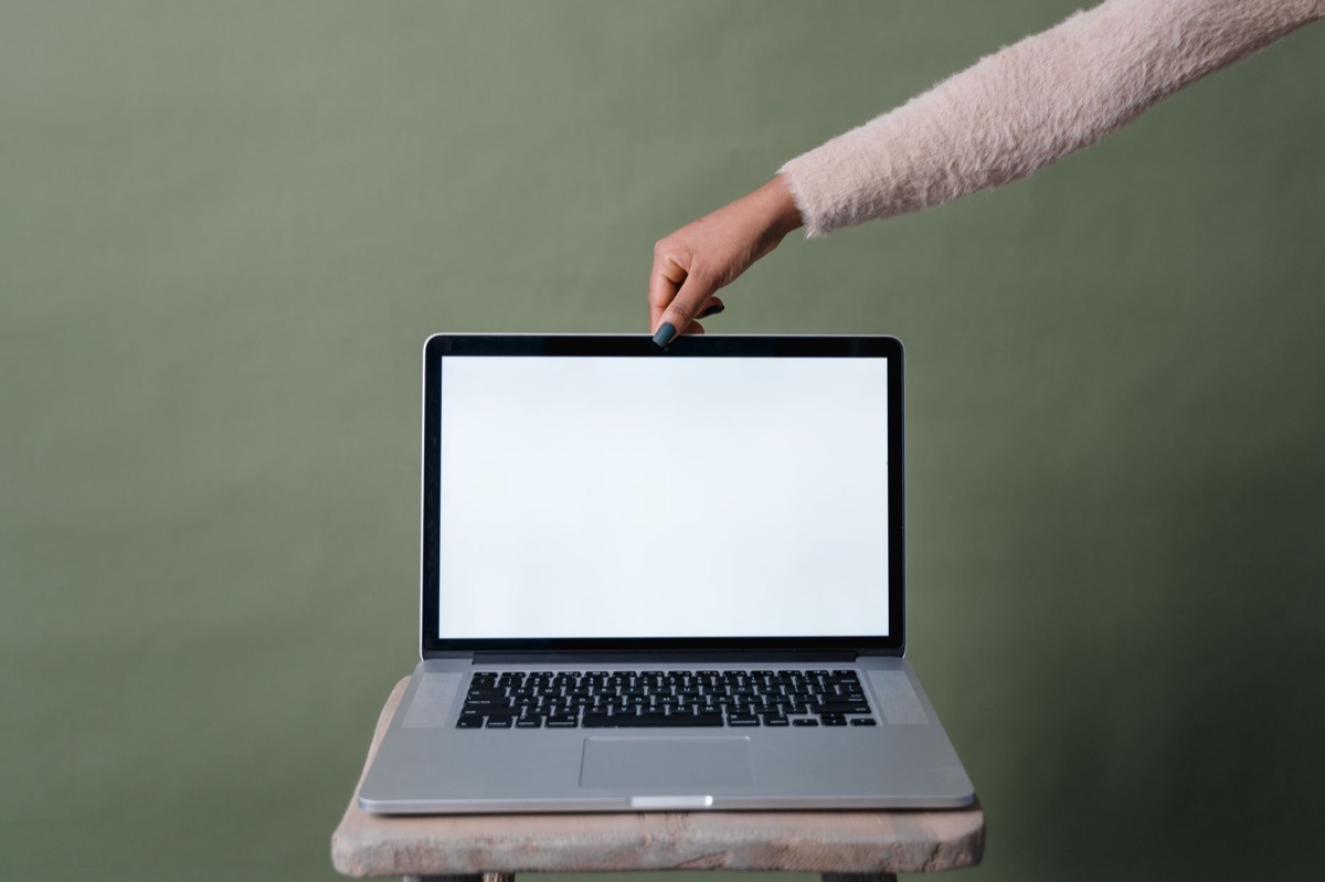 Canva template on laptop screen