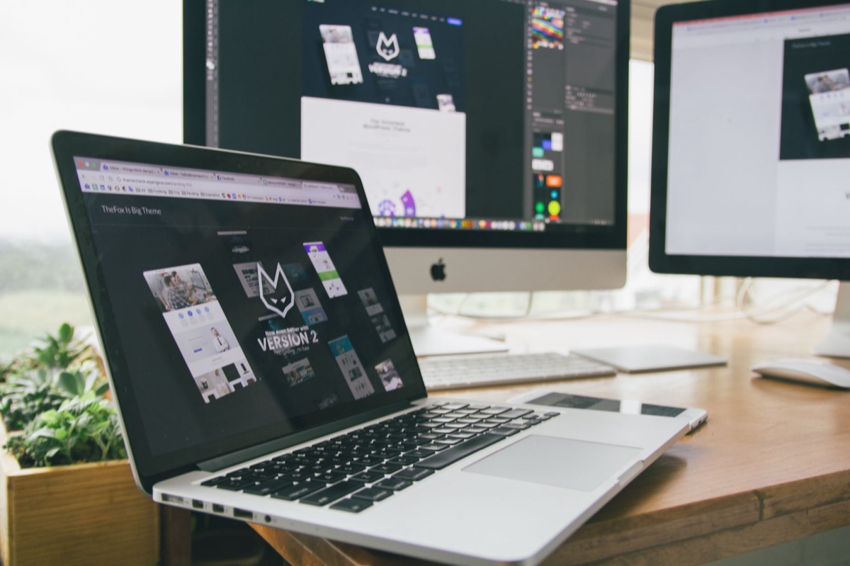 Canva interface with design tools and templates