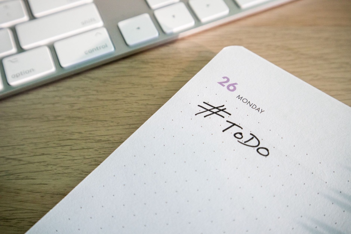 Digital task planner interface with a clean, modern design