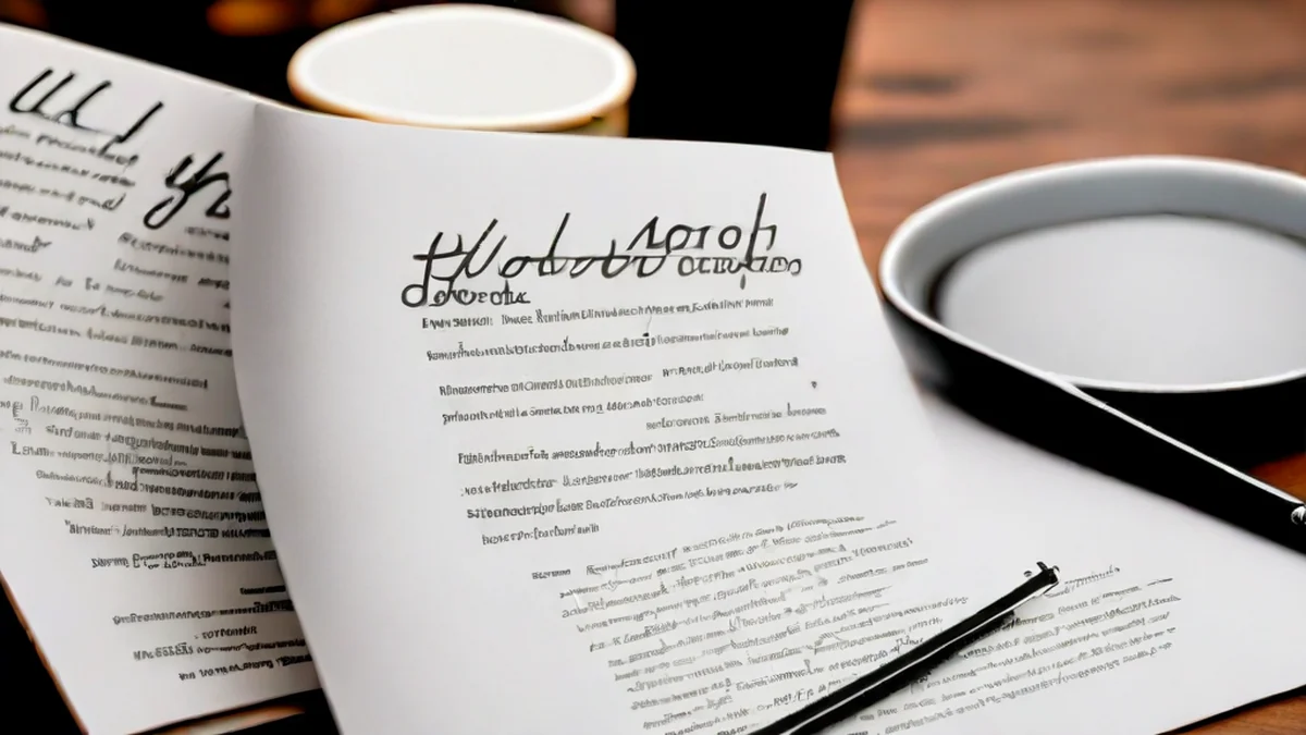 Un script di film e un bollo a tinta su un tavolo.